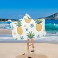 thumbnail image 2 of Yayeee Kids Hooded Towels Toddler Soft Absorbent Beach Bathing Wrap 50" x 23.5", Pineapple, 2 of 5