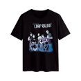 thumbnail image 1 of Men's & Women's Black Limp Bizkit Graphic Print Cotton T-Shirt - Regular Fit Short Sleeve Round Neck Casual Tee, Machine Washable All-Season Comfort, Breathable Attire, Band Theme, 1 of 5