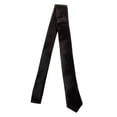thumbnail image 4 of Unisex Casual Necktie Skinny Slim Narrow Neck Tie - Black & Men's Pocket Hanky Plain Color Square Hankerchief (Black), 4 of 6