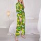 thumbnail image 3 of Fotbe Watercolor Kiwi Fruits Summer Conjunto de Pijama de Manga Larga para Mujer con Estampado, Ropa de Dormir de 2 Piezas, Conjunto de Casa Suave y Cómodo con Bolsillos-Small, 3 of 7