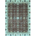 thumbnail image 1 of Ahgly Company Indoor Rectangle Abstract Light Blue Modern Area Rugs, 5' x 7', 1 of 4