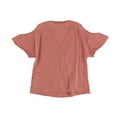 thumbnail image 2 of bar III Womens Draped Knit Blouse, Pink, XX-Large, 2 of 2