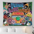 thumbnail image 1 of Tapiz para colgar en la pared Paz, amor y felicidad, 100 x 150 cm, 1 of 3