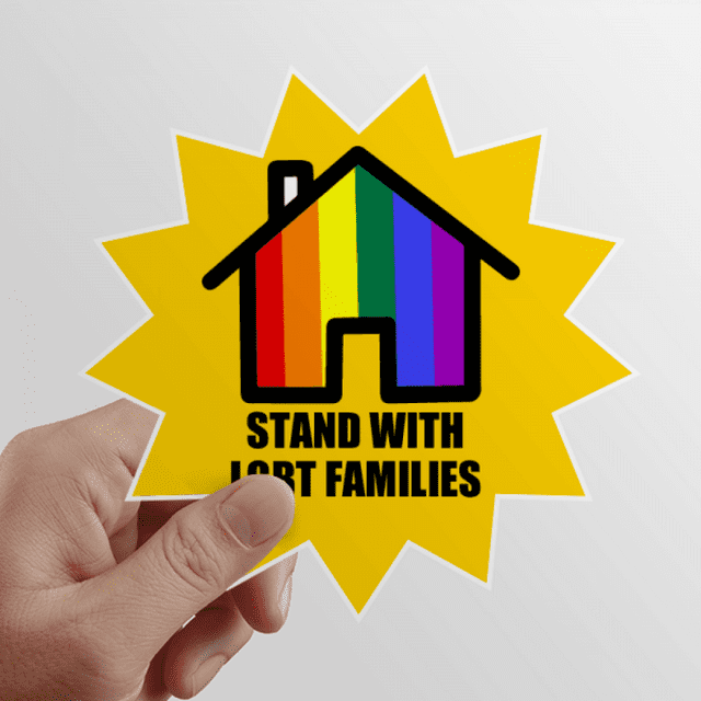 Support avec Autocollant Vinyle Soleil Falies LGBT pour Bagages Graffiti Fleur Décalcomanie