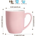 thumbnail image 2 of 16 oz Large Coffee Mug with Handle Tea Cup Novelty Coffee Cup Idea Gift for Men Women Office Work (Pink), 2 of 7