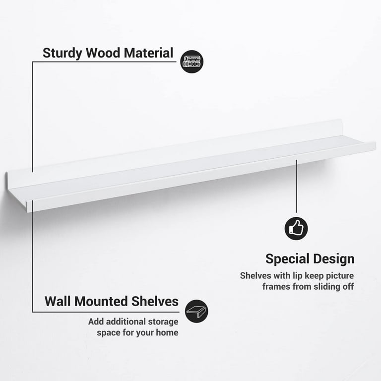 72 inch picture ledge white sales