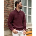 thumbnail image 4 of Fexilor Men's Turtleneck Sweater Pullover Stylish Shawl Collar Knit Top for Regular Fit, 4 of 7