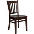 thumbnail image 2 of BizChair Vertical Slat Back Mahogany Wood Restaurant Chair, 2 of 7