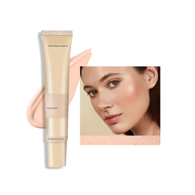 Fond de Teint Correcteur Beauté Durable Imperméable Fond de Teint Contrôle du Sébum Fond de Teint Correcteur Longue Tenue Non Transférable Résistant à la Transpiration et Imperméable 30 ml, Correcteur pour Femmes