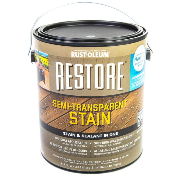 RustOleum SemiTransparent Deck Stain Tint Base, 1 Gallon (covers