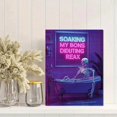 thumbnail image 2 of UXIEQU Skeleton Bath Decor Canvas Wall Art Print 15.75x11.81 Inches, 2 of 8