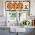 thumbnail image 2 of Pizzas Valances for Windows Retro Pizzas Art Vintage Yellow Plaid Black Borderlines Valance Curtains Rod Pocket Bathroom Small Window Treatments for Kitchen Living Room Bedroom, 54"x18", 2 of 7