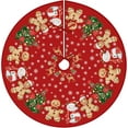 thumbnail image 5 of Gingerbread Man Snowman Deer Snowflake Christmas Tree Skirt Christmas Party Decorations for Home Xmas Holiday Winter Indoor Decro 36 Inch, 5 of 6