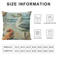 thumbnail image 5 of BANET Coastal Throw Pillow Covers on Seaside Decorative Pillow Covers Outdoor Decor Pillow Cove for Sofa Couch(Oil-Bird) 24x24in, 5 of 5