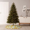 thumbnail image 6 of Disketp Blue White Plaid Sunflower Christmas Tree Skirt, Christmas Tree Decorations, Christmas Decor, Tree Mat Decoration(30-48IN)-48", 6 of 6