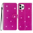 thumbnail image 6 of For iPhone 11 Pro Max Wallet Case Bling Shiny Premium PU Leather with RFID Blocking Card Slots Holder Magnetic Flip Kickstand Shockproof Wrist Strap Cover For iPhone 11 Pro Max, Rose, 6 of 7