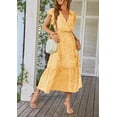 thumbnail image 3 of Vestido Maxivestido Floral Bohemio Amarillo PRETTYGARDEN Talla XX-Large, 3 of 6