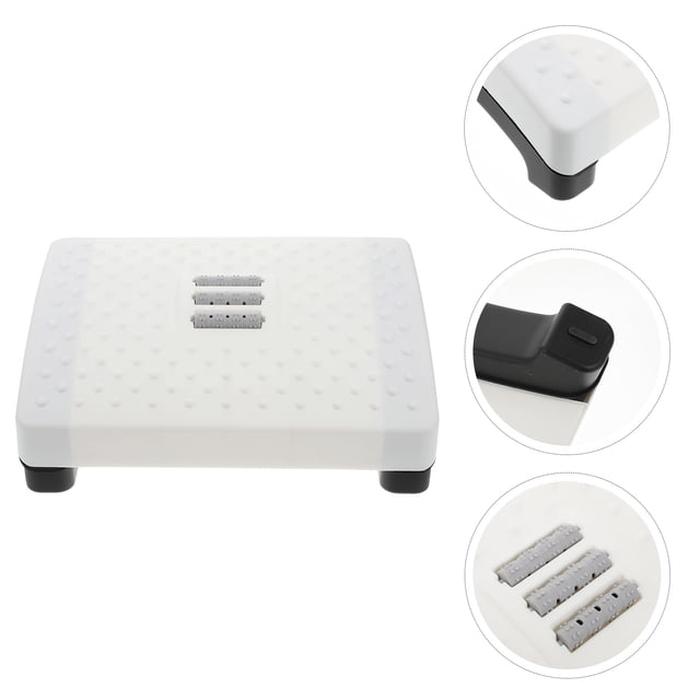 OULII Household Footstool 1Pc Rectangular and White for Home Use