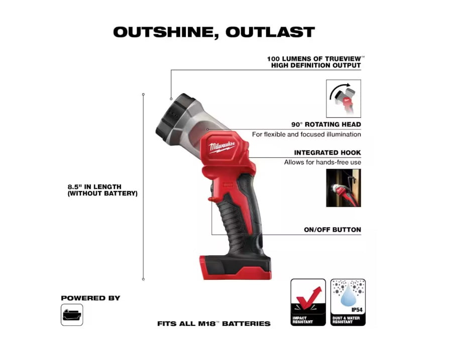 Milwaukee M18 18V Lithium-Ion Cordless Combo Kit (5-Tool) with (2) Batteries, Charger and Tool Bag
