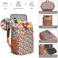 thumbnail image 4 of Vibrant Colorful Floral Insulated Backpack Cooler, Leakproof Cooler Bag with Exotic Flower Pattern for Outdoor Use, 4 of 6
