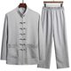 thumbnail image 2 of Men's Casual Long Sleeve Tang Suit Shirt + Pants 2 Piece Set, 2 of 5