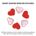 thumbnail image 4 of Uxcell 30 Pcs Heart Shaped Iron on Patches Embroidered Sew Patches Appliques for Clothing Repair Red 1.57"x1.38", 4 of 5