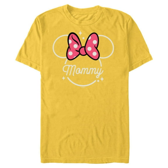 Disney Minnie Mouse Mommy Mom Head Icon Magic Mother’s Day - Short Sleeve Blended T-Shirt for Adults - Customized-Yellow