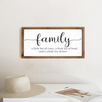 MODE HOME Family Sign for Home Decor, Farmhouse Family Wall Decor with Wood Frame for Wall, Kitchen, Living Room, Bathroom, Bedroom