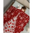 thumbnail image 6 of Red Christmas Throw Blankets, White Xmas Tree Snowflakes Red Balls Soft Fleece Blanket Decorative for Home Sofa Couch Chair Living Bedroom,30x40 Inches, Winter, 6 of 6