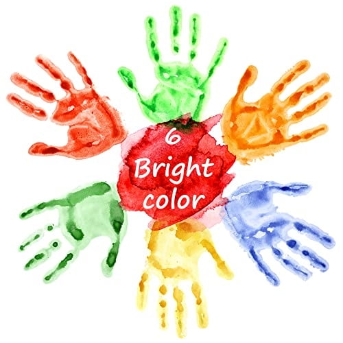 Pintura de dedos para niños pequeños, no tóxica, lavable, pintura de dedos para niños de 1 Kingwora Kingwora