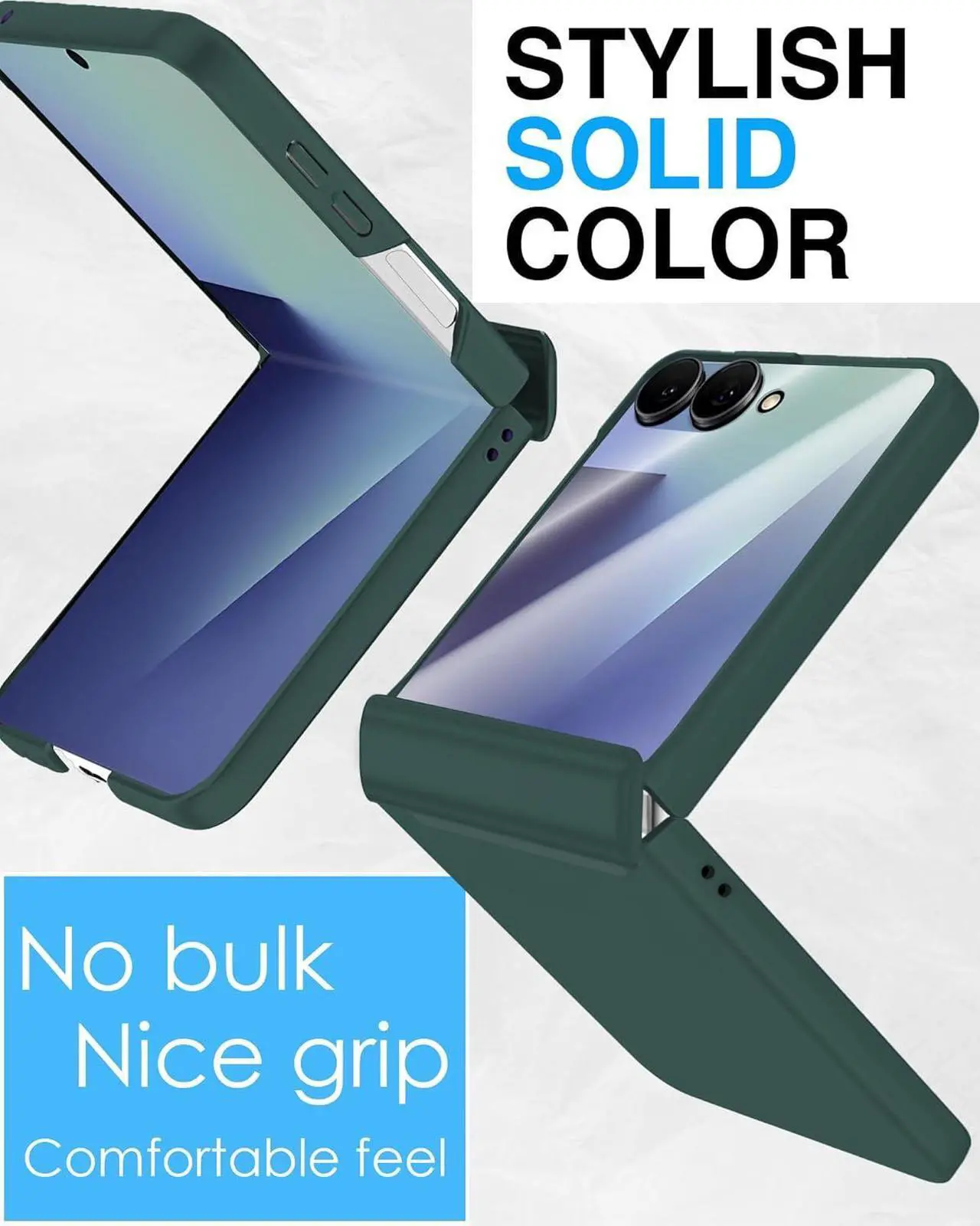 Case for Samsung Galaxy Z Flip 7, Hinge Protection, Built-in Screen Protector, Wireless Charging, Shockproof, Slim Rugged Phone Protective Case for Galaxy Z Flip 7
