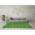 thumbnail image 3 of Ahgly Company Indoor Round Checkered Green Modern Area Rugs, 5' Round, 3 of 4