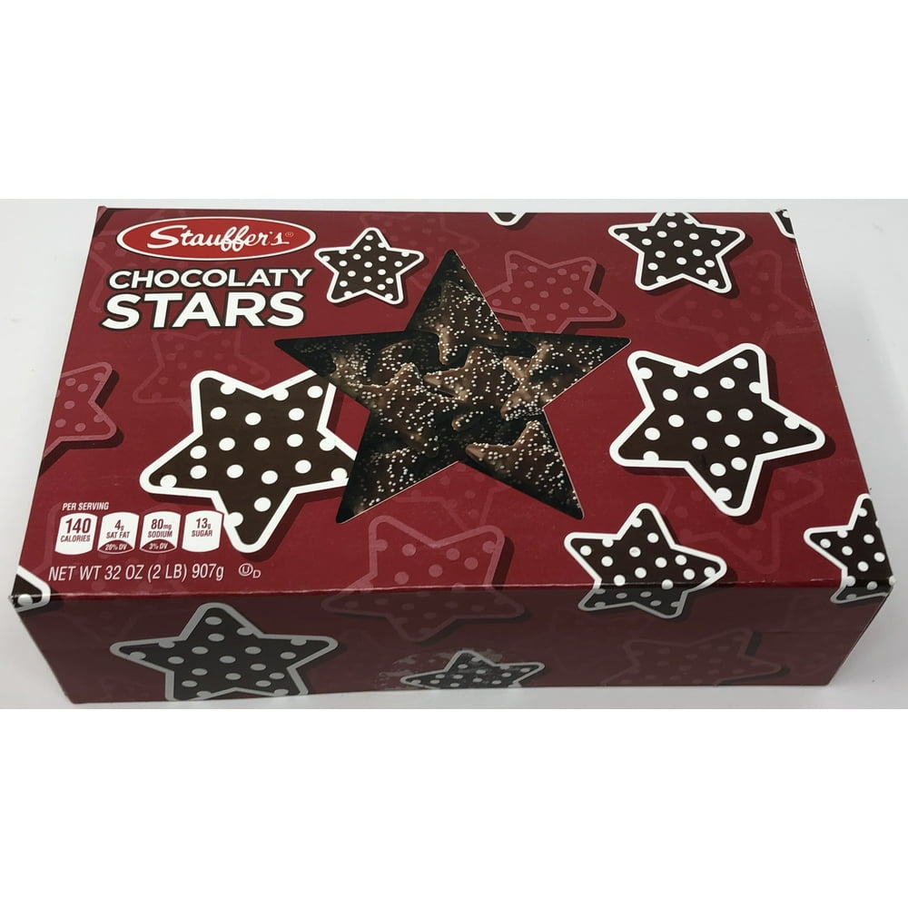 Stauffer's Christmas Chocolaty Graham Stars Cookies, 2 Lb. Holiday Gift