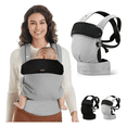 thumbnail image 2 of "Mochila Cangurera Para Bebé Ergonómica, 4 Formas De Porteo Lab.G, Gris Claro ", 2 of 5