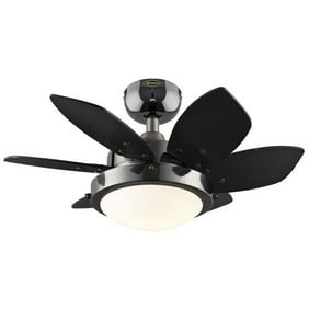 7876300 30 Chrome 3 Blade Reversible Ceiling Fan With Light