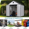 thumbnail image 2 of Syngar Plastic Resin Garden Storage Shed, Large Tools Shed, 8' x 8' Outdoor Storage Shed with Lockable Doors for Patio, 2 of 8
