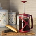 thumbnail image 2 of primula tempo coffee press - for rich, non-bitter coffee - french press design - easy to use - makes 6 cups - red, 2 of 7