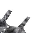 thumbnail image 3 of AMERTEER Baby Girls Summer Outfits Striped Off Shoulder Short Sleeve Ruffle Button Tops Drawstring Elastic Shorts Set, 3 of 6