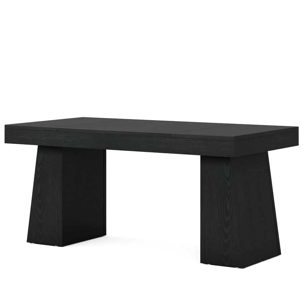 Spaco 55" Executive Desk, Modern Wood Computer Desk Workstation Desk, Desk for Indoor as Home, Office, Black