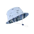 thumbnail image 2 of XUNKUSGA UPF 50+ Bucket Hat Sun Protection Cute Wide Brim Summer Outdoor Play Beach Hat Skin Friendly Toddler Sun Hats for Boys Girls with Chin Strap,Blue,3-5 Y, 2 of 9