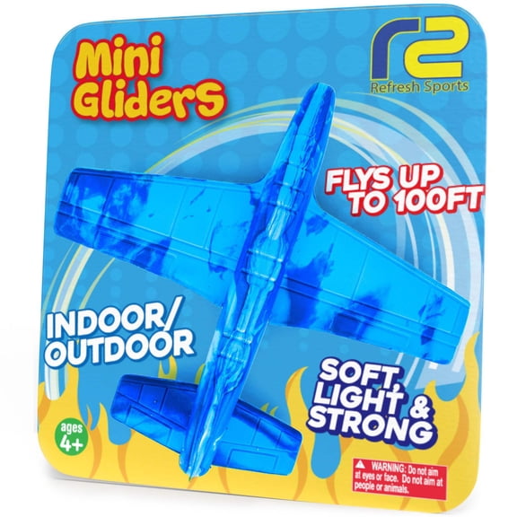 Mini Glider™ Foam Airplane - Blue - Refresh Sports