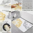 thumbnail image 6 of Kitchen Mat Rug Set of 2 Abstract Dahlia Flower Yellow Gray Floral Runner Rug Anti-Fatigue Comfort Memory Foam Standing Mat Non-Slip Floor Door Mat for Bathroom Bedroom 18x30in+18x48in, 6 of 6