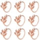 thumbnail image 1 of Juego de 12 servilleteros KPOSIYA Leaf de metal en oro rosa, 1 of 7