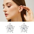 thumbnail image 5 of Silvery Snowflake Earrings for Women Simple Minimalist Jewelry for Daily Casual Formal Occasions Birthday Gift, 5 of 6