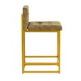 thumbnail image 3 of LEEJAY 24 inch Green Bar Stools with Back Set of 6,Velvet Counter Height Stool for Dining Room, 3 of 6