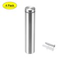 thumbnail image 1 of Uxcell Tornillos separadores de 25x82mm de acero inoxidable con accesorios 4 unidades, tono plateado 25mmx122mm, 1 of 6