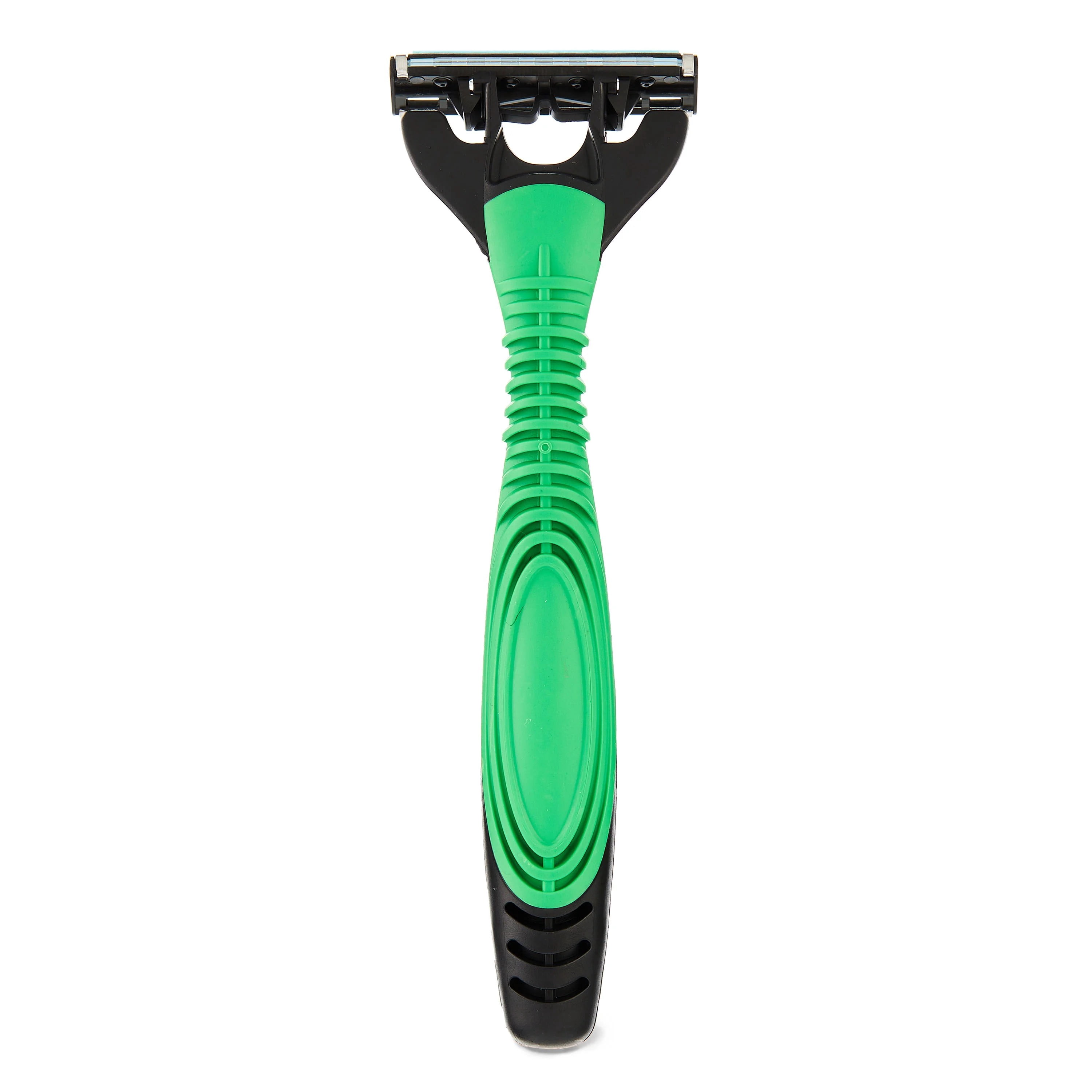 Equate Men's 3-Blade Sensitive Disposable Razors, Green and Black, 4 Count