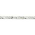 thumbnail image 3 of White Sterling Silver chain Figaro Flat 22 in 7.5 mm, 3 of 5