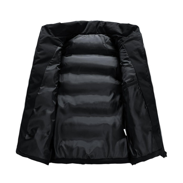 Puffer Vest for Men Fashion 2025 Solid Color Stand Collar