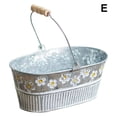 thumbnail image 1 of Flower Iron Bucket Planter Pot Retro Hanging Barrel Buckets For Flower Plants New, 1 of 10